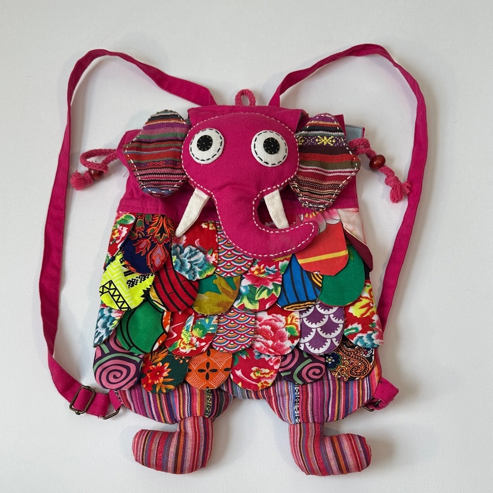 RETRO VINTAGE ELEPHANT BACKPACK BAG